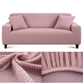 Microfibre Rose - Housse de Canapé Extensible