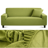 Microfibre Vert Pomme - Housse de Canapé Extensible