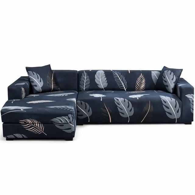 Motif Baniace - Housse de Canapé d’Angle Extensible