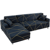 Motif Composées - Housse de Canapé d’Angle Extensible