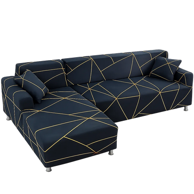 Motif Composées - Housse de Canapé d’Angle Extensible