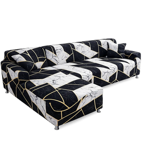 Motif Galium - Housse de Canapé d’Angle Extensible