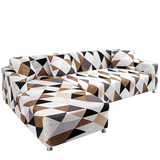Motif Graminées - Housse de Canapé d’Angle Extensible