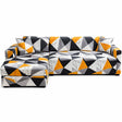Motif Hexagomir - Housse de Canapé d’Angle Extensible