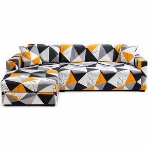 Motif Hexagomir - Housse de Canapé d’Angle Extensible