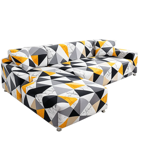 Motif Lepourasi - Housse de Canapé d’Angle Extensible