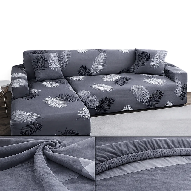 Motif Lonic - Housse de Canapé d’Angle Extensible