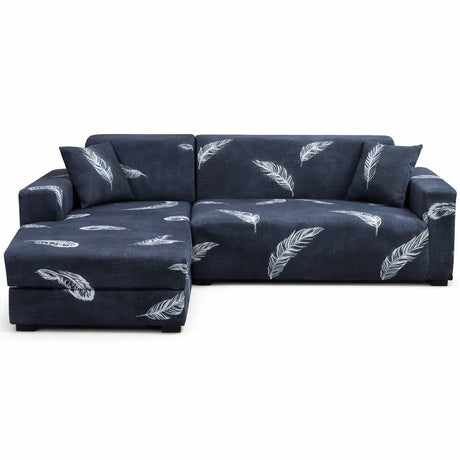 Motif Pulume - Housse de Canapé d’Angle Extensible