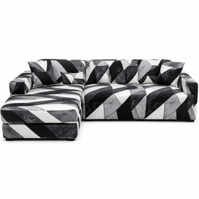 Motif Ruber - Housse de Canapé d’Angle Extensible