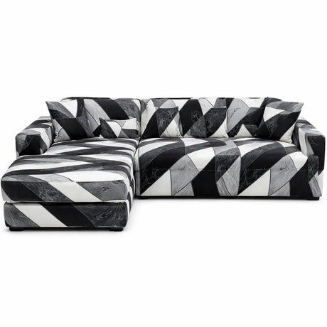 Motif Ruber - Housse de Canapé d’Angle Extensible
