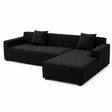 Noir - Housse de Canapé d’Angle Extensible