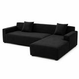 Noir - Housse de Canapé d’Angle Extensible