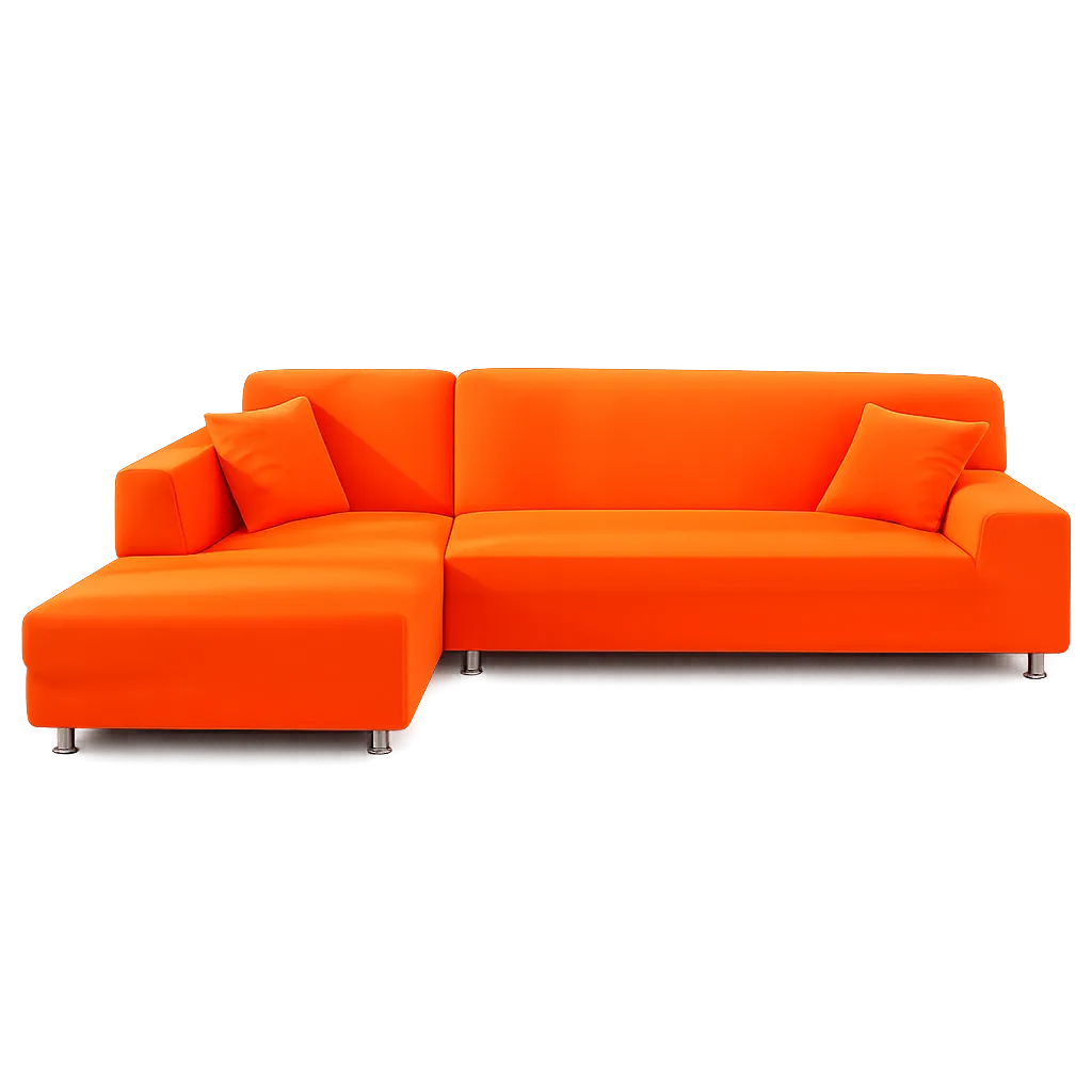 Orange - Housse de Canapé d’Angle Extensible