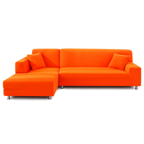 Orange - Housse de Canapé d’Angle Extensible