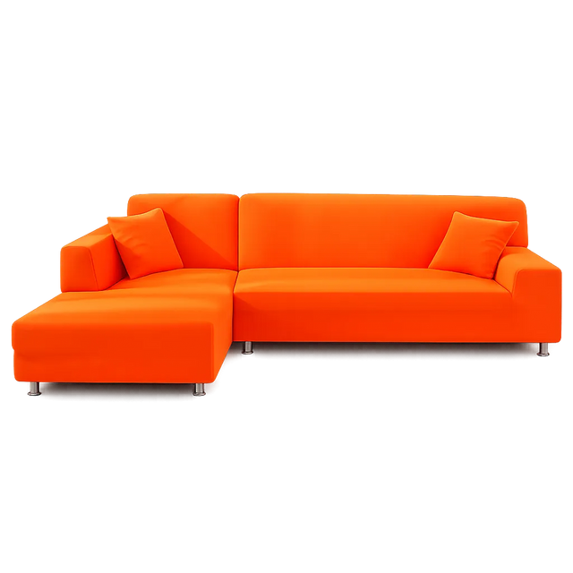 Orange - Housse de Canapé d’Angle Extensible