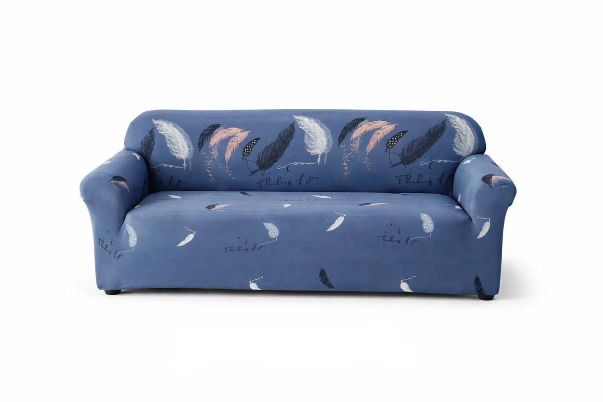Plume Bohème Nuit – Housse de Canapé Extensibles