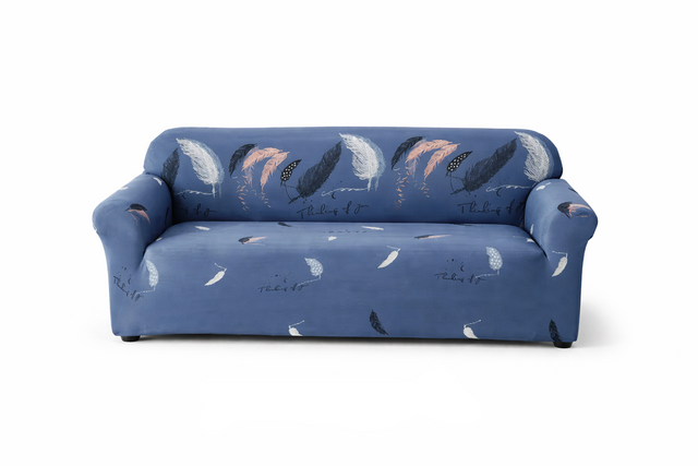Plume Bohème Nuit – Housse de Canapé Extensibles