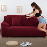 Rouge Vin - Housse de Canapé Extensible