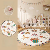 Tapis Rond Cartoon Animaux