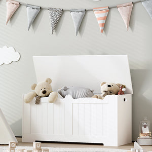 Banc de rangement en bois avec coffre