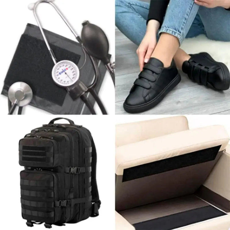 Scratch Autocollant Noir pour Empêcher les Coussins de mobilier de Glisser - 15 cm X 1M