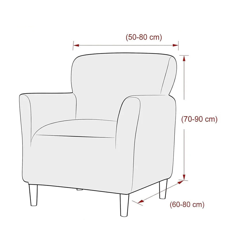 Housses de Fauteuil avec Accoudoirs à Motifs