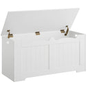 Banc de rangement en bois avec coffre