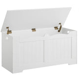 Banc de rangement en bois avec coffre