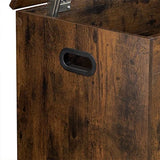 Banc de rangement en bois avec coffre