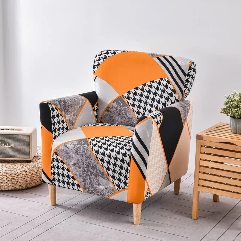 Housses de Fauteuil avec Accoudoirs à Motifs