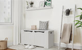 Banc de rangement en bois avec coffre