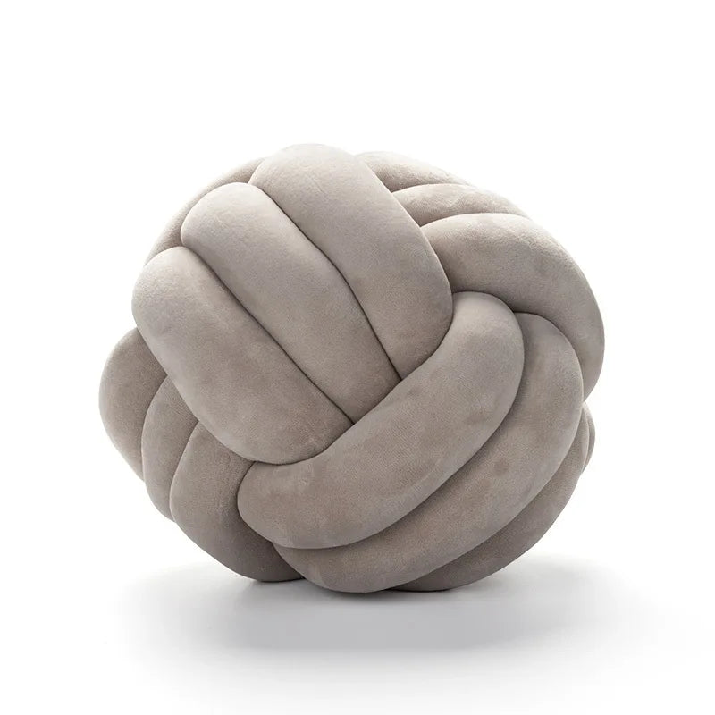 1 Coussin Boule Nœud Design – Décoratif Moderne en Velours