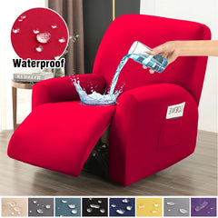 Housse de Fauteuil Relax Inclinable Couleur Unie Waterproof