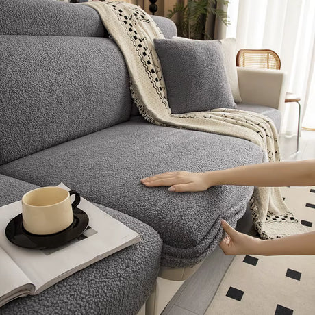 Housse de Coussin de Canapé Épaisse et Extensible Protection Plush