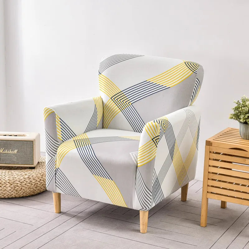 Housses de Fauteuil avec Accoudoirs à Motifs