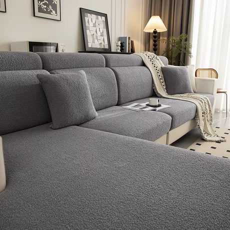 Housse de Coussin de Canapé Épaisse et Extensible Protection Plush
