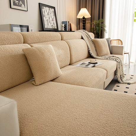 Housse de Coussin de Canapé Épaisse et Extensible Protection Plush