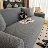 Housse de Canapé Extensible Jacquard Perle