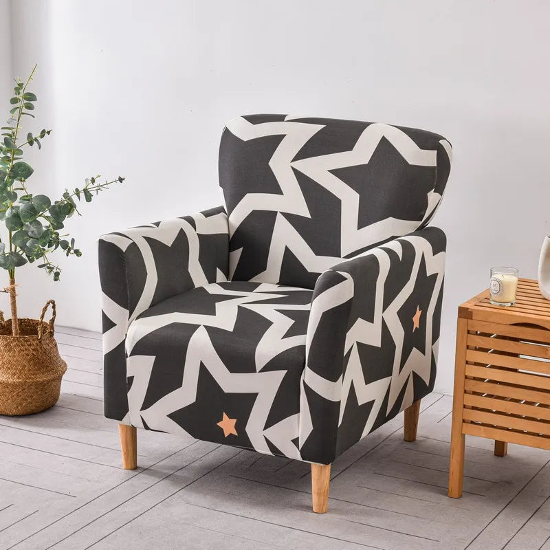 Housses de Fauteuil avec Accoudoirs à Motifs