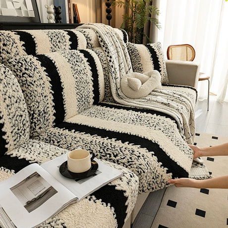 Housses molletonnées universelles pour coussins de fauteuils et de canapés
