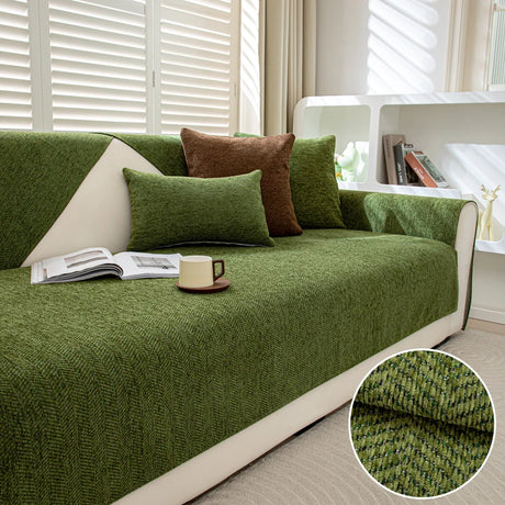 Protège Canapé Design Antidérapant – Jacquard Chenille Renforcée