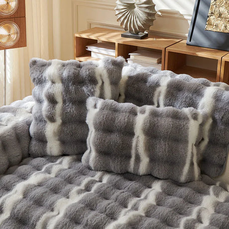 Protège Canapé Lapin Doux™ – Fausse Fourrure Épaisse Ultra Cocooning