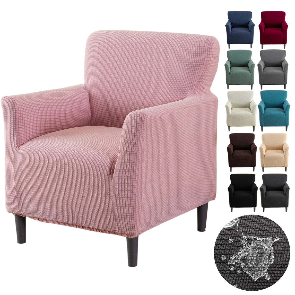 Housses de Fauteuil avec Accoudoirs en Microfibre