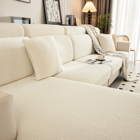 Housse de Coussin de Canapé Épaisse et Extensible Protection Plush