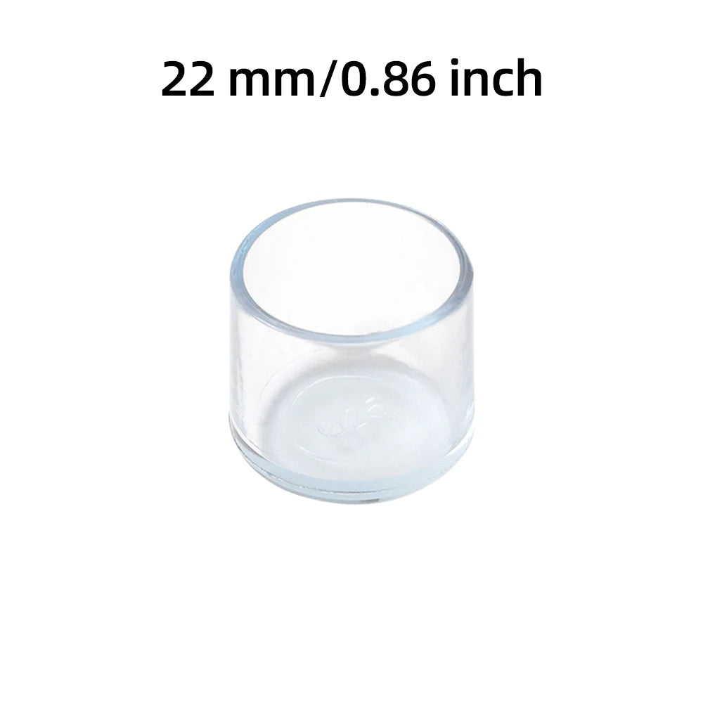 Protections en silicone pour pieds de chaises et tables ronds – Lot de 8
