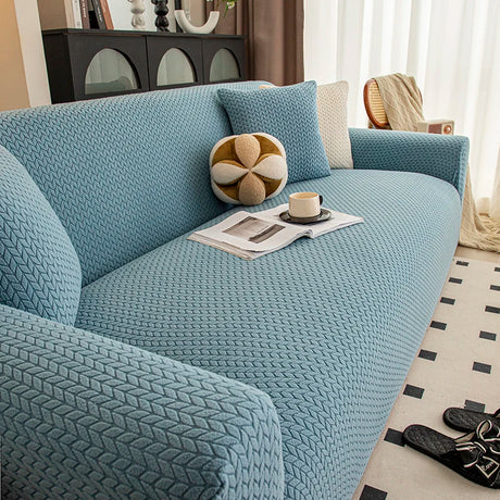 Housse de Canapé Extensible Jacquard Perle