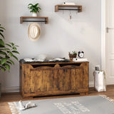 Banc de rangement en bois avec coffre