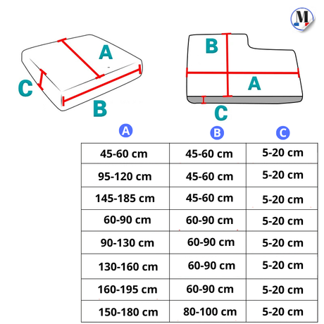Housses pour Coussins de Canapé en Microfibre –  Siège, Assise & Dossier