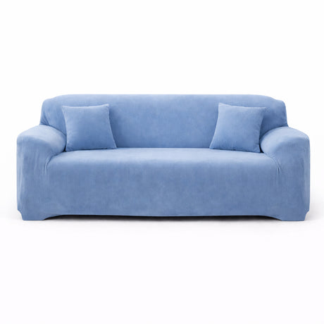 Velours Bleu - Housse de Canapé Extensible