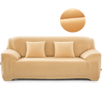 Velours Beige - Housse de Canapé Extensible
